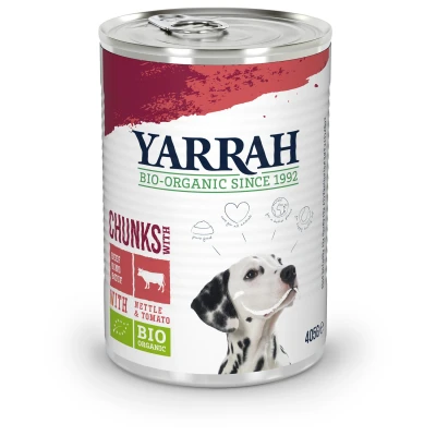 Afbeelding van Yarrah Bio Hondenvoer Brokjes In Saus Kip Rund 405 g