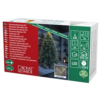 Afbeelding van Konstsmide 6371 180 LED engelenhaar Sterren Warmwit Transparant