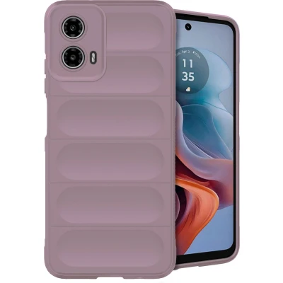 Afbeelding van iMoshion Hoesje Geschikt voor Motorola Moto G34 Siliconen EasyGrip Backcover Paars