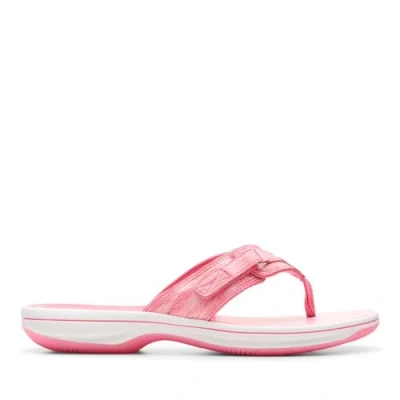 Afbeelding van Clarks Premium Brinkley Sea teenslippers voor dames, kleurverloop roze, maat 40, 40 EU, Roze kleurverloop, EU
