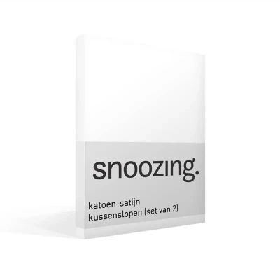 Afbeelding van Snoozing Katoen satijn Kussenslopen Set van 2 60x70 cm Wit