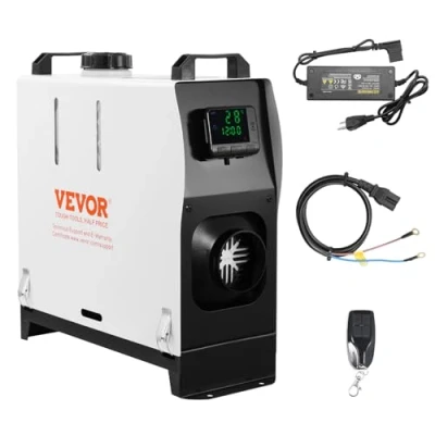 Image de VEVOR Chauffage Diesel Tout en Un 5 8 kW, Réchauffeur d&#039;Air avec Télécommande Écran LCD, Rapide, Faible Consommation de Carburant, Portable pour Camion Caravane Camping car Intérieur