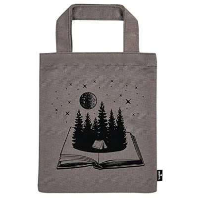 Afbeelding van moses. Laptoptas Phantase, kleine draagtas van 100% katoen, voor vele gelegenheden het perfecte cadeau een boek, grijs, fantasie ijs