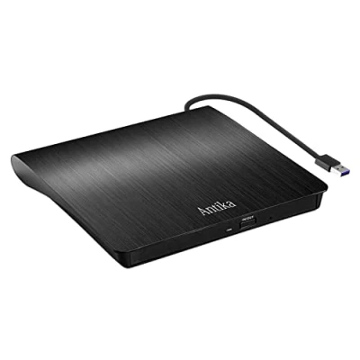 Afbeelding van Externe cd dvd speler, Antika USB 3.0, draagbare brander en rw/dvd rw draagbaar, compatibel met computers Windows XP/7/8/10 Mac, MacBook Air/Pro