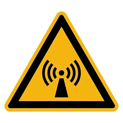 Afbeelding van Sticker Danger Warning NF ISO7010 zelfklevend driehoekig, gelamineerd, water en uv bestendig, niet ioniserende straling, 60 x cm