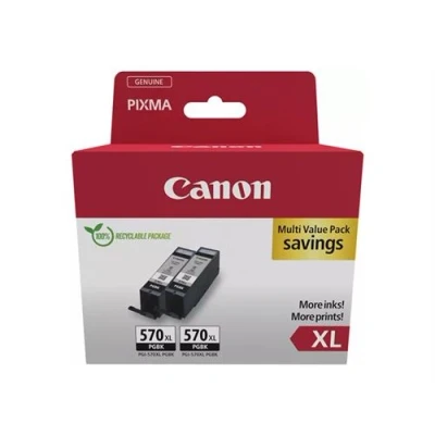 Image de Canon PGI 570PGBK XL Twin Pack de 2 22 ml noir original réservoir d&#039;encre pour PIXMA TS5051, TS5053, TS5055, TS6050, TS6051, TS6052, TS8051, TS8052, TS9050, TS9055