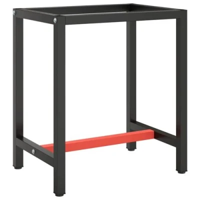 Afbeelding van Werkbankframe 70x50x79 cm metaal matzwart en matrood