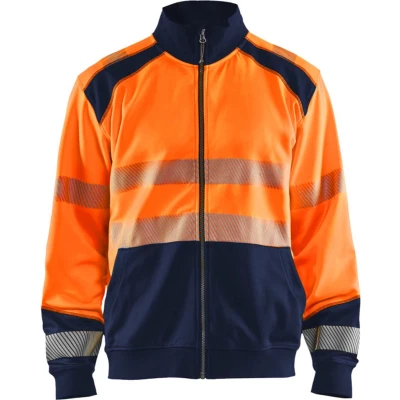 Afbeelding van Blaklader Sweatshirt hele rits High Vis 3558 2528 Oranje/Marineblauw