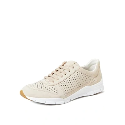 Afbeelding van Geox Sukie Sneakers laag Light taupe, Dames, Maat: 41, taupe Veloursleer