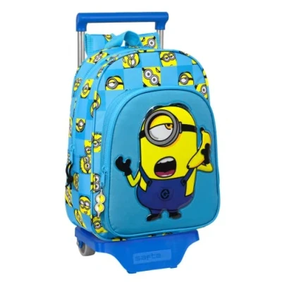 Afbeelding van Schoolrugzak met Wielen Minions Minionstatic Blauw (26 x 34 11 cm)