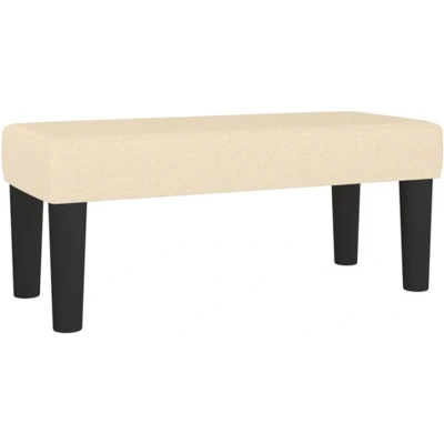 Afbeelding van Bankje 70x30x30 cm stof crmekleurig