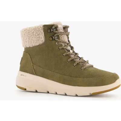 Afbeelding van Skechers Rugged FALL AIR Snowboots, Dames, Maat: 39, Kaki Leer/ synthetisch