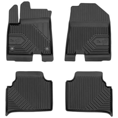 Afbeelding van M MOTOS Rubberen vloermat voor Kia Niro EV I 2018 2022 Verbeter je reiscomfort met de zwarte antislipmat nr. 77 automat alle weersomstandigheden, bescherming tegen