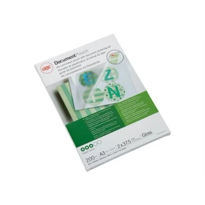 Image de GBC Pochettes à plastifier format A3, brillant, 75 mic (2x37,5) pqt 200