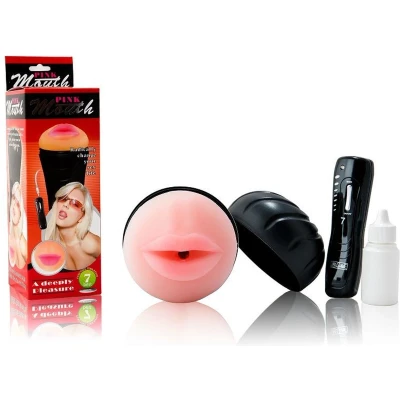 Afbeelding van BAILE MOUTH Masturbator WITH VIBRATOR 7 RHYTHMS Pocket Pussy voor Mannen