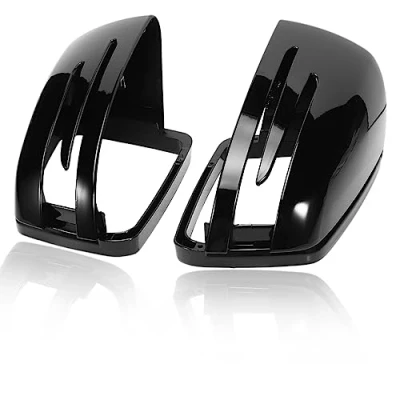 Afbeelding van GNXfixt Zijspiegelhoes voor W176 W204 C204 W212 W211 W246 C117 X204 X156 glanzend zwart A2128100164, A2128100264