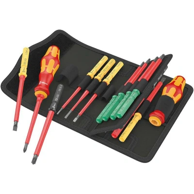 Afbeelding van Wera 05006611001 Bitschroevendraaier VDE 17 delig Kruiskop Phillips, Pozidriv, Torx, Plat