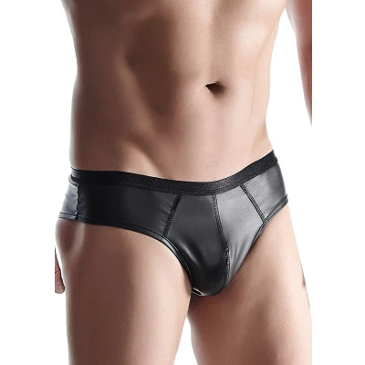Afbeelding van LINGERIE OUTLET Wetlook Brazilian Style Briefs for Men black S