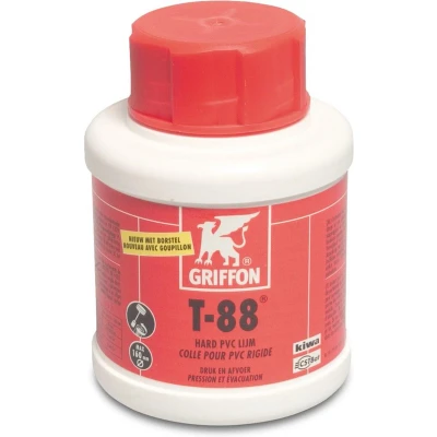 Afbeelding van Griffon PVC lijm 0,25ltr met kwast KIWA type Uni 100 XT label NL/FR