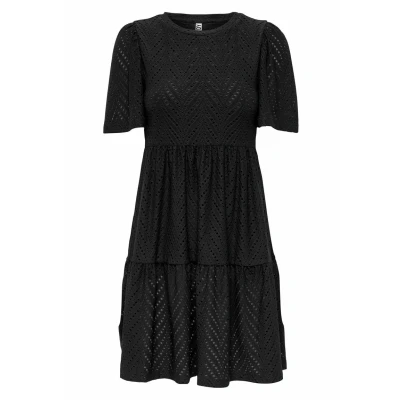 Afbeelding van JDY MIT Lochstickerei Jdycarla Jurk, Dames, Maat: XS, Schwarz