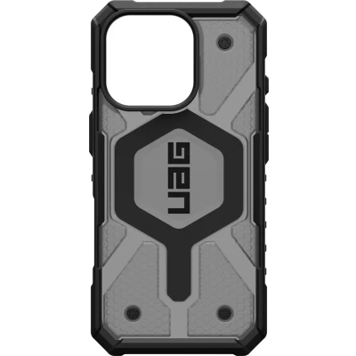 Afbeelding van Urban Armor Gear Pathfinder Clear geschikt voor Apple iPhone 16 Pro Back Cover Hoesje Grote Knoppen Ash
