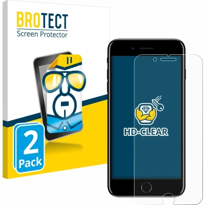 Afbeelding van BROTECT Screenprotector voor Apple iPhone 7 Plus / 8 Folie Beschermfolie transparant (2 Stuks)
