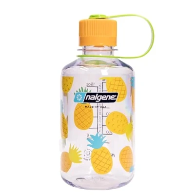 Afbeelding van Nalgene Sustain Tritan BPA vrije waterfles van materialen 50% plastic afval, 473,6 g, smalle hals, ananas