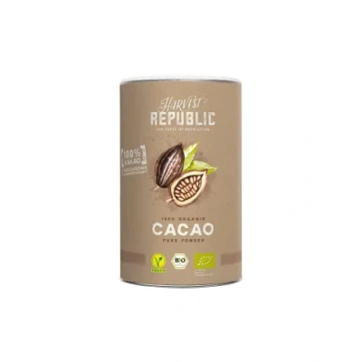 Afbeelding van HARVEST REPUBLIC Biologisch cacaopoeder van hoogwaardige biologische cacaobonen, perfect voor smoothies, pap en ontbijtschalen, 100% echte cacao zonder suiker