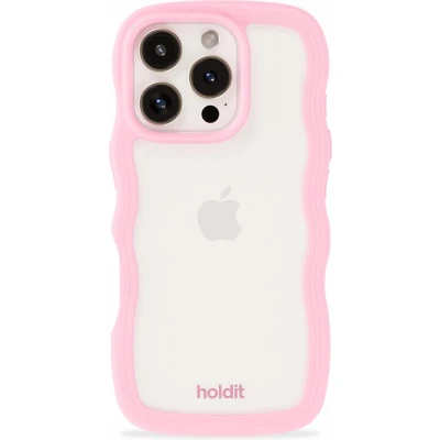 Afbeelding van Holdit Hoesje Geschikt voor iPhone 16 Pro Wavy Case roze