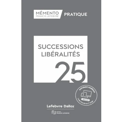Afbeelding van SUCCESSIONS LIBERALITES 2025