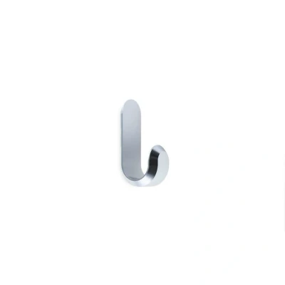 Afbeelding van Normann Copenhagen Curve Mini Hooks Wandhaken Zilver H 5,8 x B 2,1 D 3 cm (2 stuks)