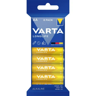 Afbeelding van Varta LONGLIFE AA Folie 8 batterij (penlite) Alkaline 2800 mAh 1.5 V stuk(s)