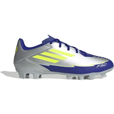 Afbeelding van adidas Performance Messi CLUB Voetbalschoenen met Kunststof noppen, Heren, Maat: 42, Silver/solar yellow/lucid blue