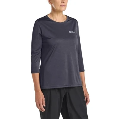 Afbeelding van Jack Wolfskin Crosstrail 3/4 Longsleeve, Dames, Maat: XXL, Graphite
