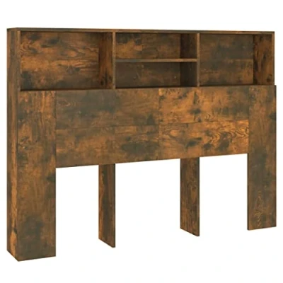 Afbeelding van vidaXL Hoofdbordkast, gerookt eiken, 140 x 19 103,5 cm