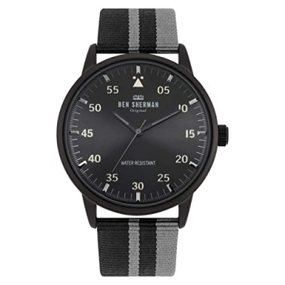 Afbeelding van Ben Sherman Heren analoog kwartshorloge met nylon Armband WB042BE, armband,