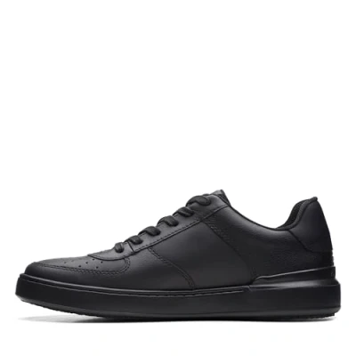 Afbeelding van Clarks Courtlite Tie Sneakers voor heren, Zwart leder