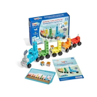 Afbeelding van Learning Resources MathLink Trein Express set, cartoon speelgoed, wiskunde en cijferspellen, Numberblock kubussen, 10 wiskundige activiteiten, vanaf 3 jaar, HM96094 UK, Multi