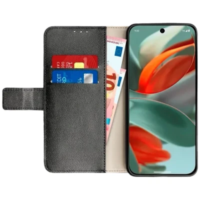 Afbeelding van Just in Case PU leer Book Zwart Google Pixel 9/9 Pro