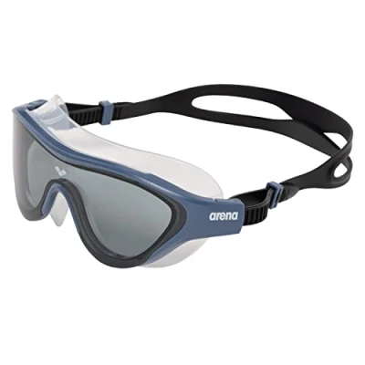 Image de ARENA The One Mask Masque de natation unisexe pour adultes, lunettes piscine avec grandes lentilles, protection UV, pont nasal auto ajustant, joints Orbit Proof, traitement anti buée