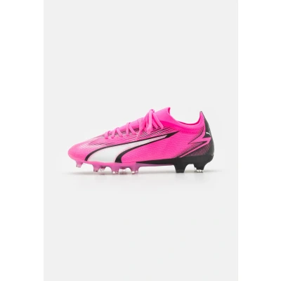 Afbeelding van Puma Ultra Match FG/AG Voetbalschoenen met kunststof noppen, Heren, Maat: 42, Poison pink/white/black Kunststof/ textiel