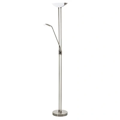 Afbeelding van Eglo BAYA LED Vloerlamp 20W;25W;25W 3000K Brons Wit + Draaidimmer Incl. leeslampje 93876