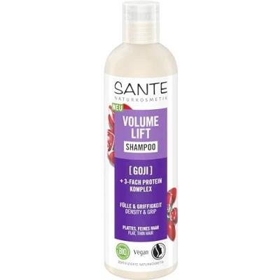 Afbeelding van SANTE Naturkosmetik volume Lift Bio Goji shampoo + drievoudige eiwitcomplex, veganistische met natuurlijke ingrediënten, versterkt plat en fijn haar, voor meer volume,