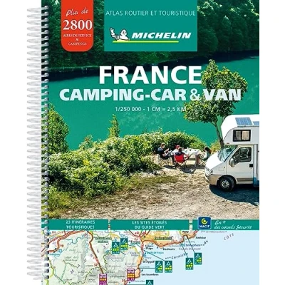 Afbeelding van Michelin Frankrijk Camping Car &amp; Van Wegenkaart Kleurloos Reisboeken Kaarten