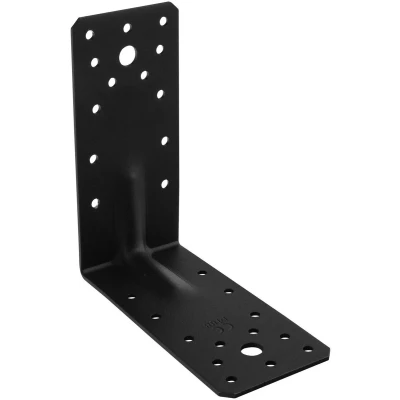 Afbeelding van Hoekanker Zwart Verzinkt 140 x 65 mm met Ril Per Stuk