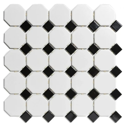 Afbeelding van The Mosaic Factory Paris Octagon White and Black