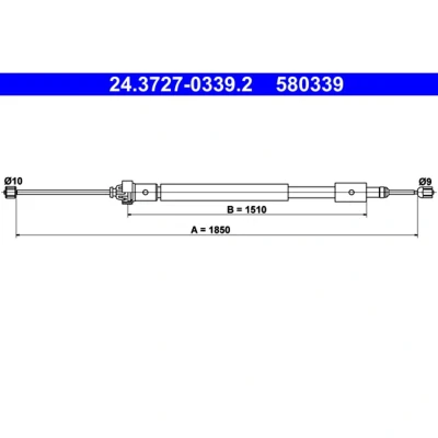 Afbeelding van Ate Handremkabel 24.3727 0339.2