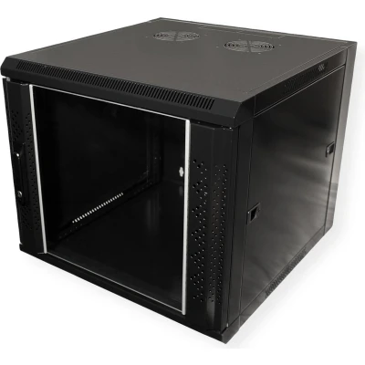 Afbeelding van Value 19inch wandkast (b x h d) 570 368 450 mm 6 HE Zwart