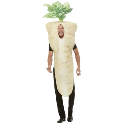 Afbeelding van Smiffy&#039;s Natuur Groente &amp; Fruit Kostuum Past Ie Naak Groen, Wit / Beige One Size Carnavalskleding Verkleedkleding
