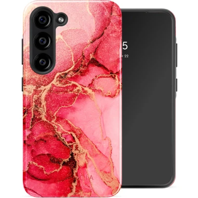 Afbeelding van Selencia Hoesje Geschikt voor Samsung Galaxy S23 Vivid Backcover Rosy Marble